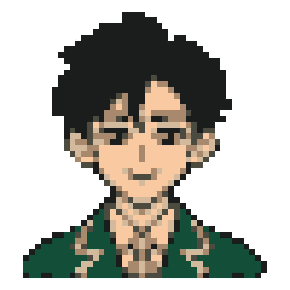 Pine-Green School-Blazer Boy — Youthful Anime Portraits patterns