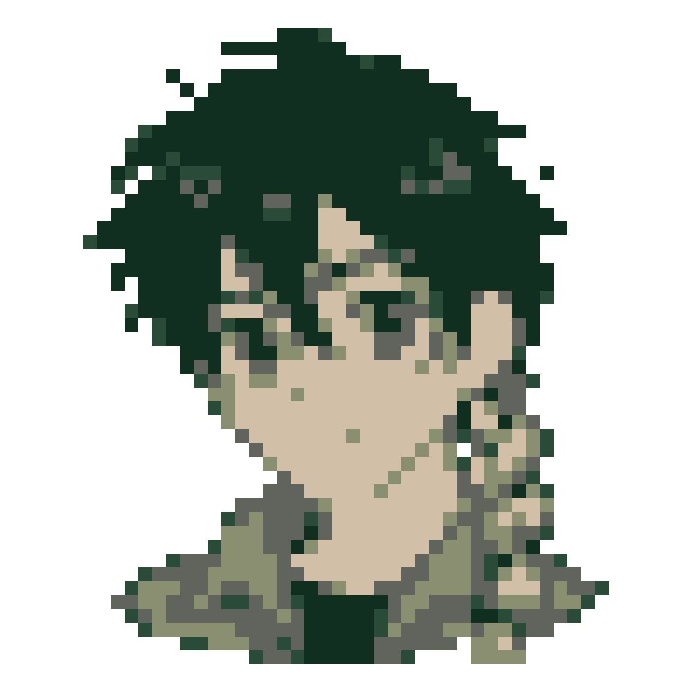 Mint Side-Braid Boy — Youthful Anime Portraits patterns