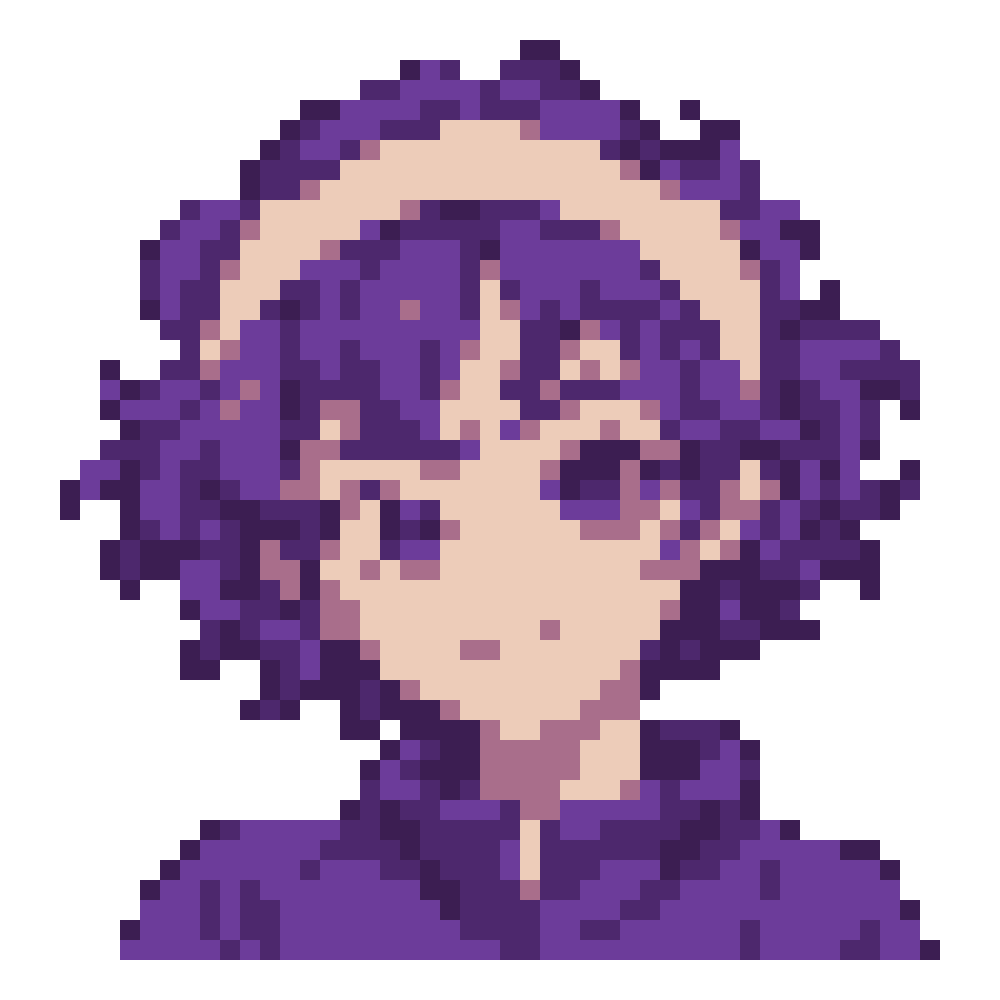 Purple-and-White Sports-Headband Girl — Youthful Anime Portraits patterns