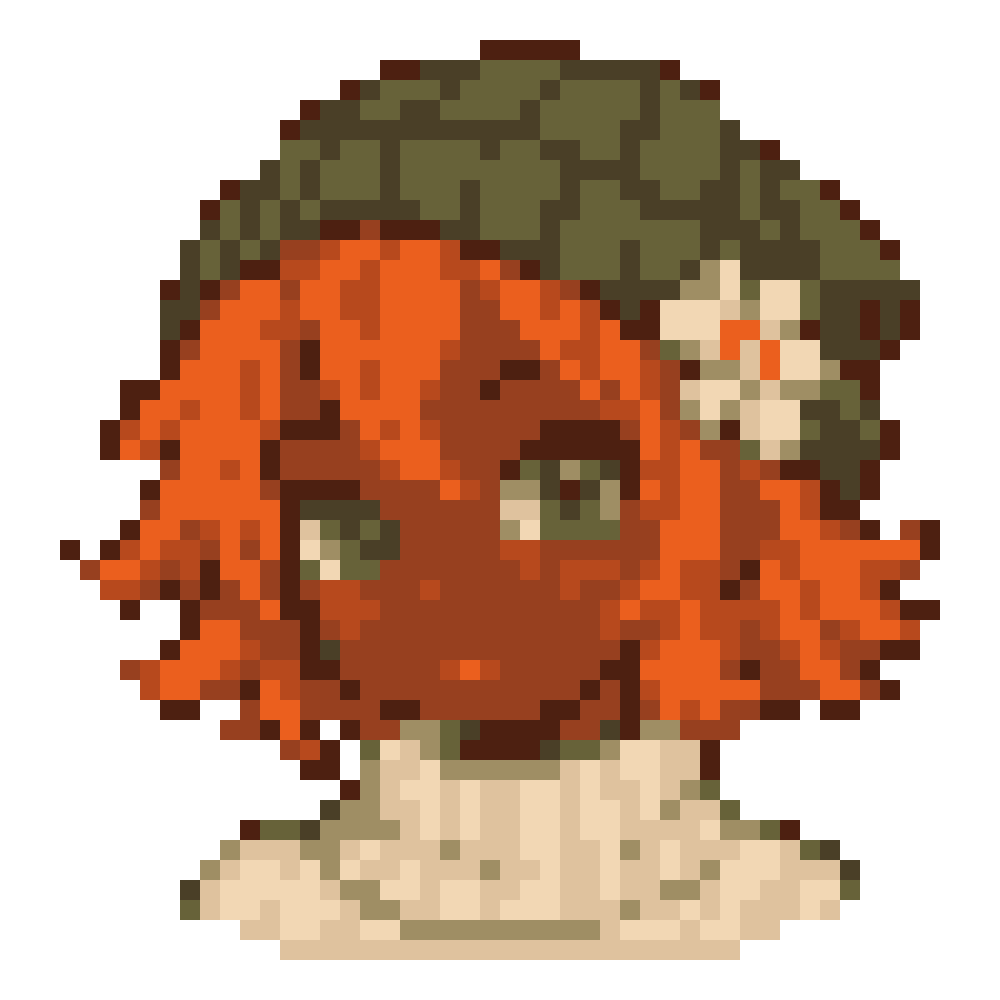 Orange-and-Green Knit-Cap Girl — Youthful Anime Portraits patterns