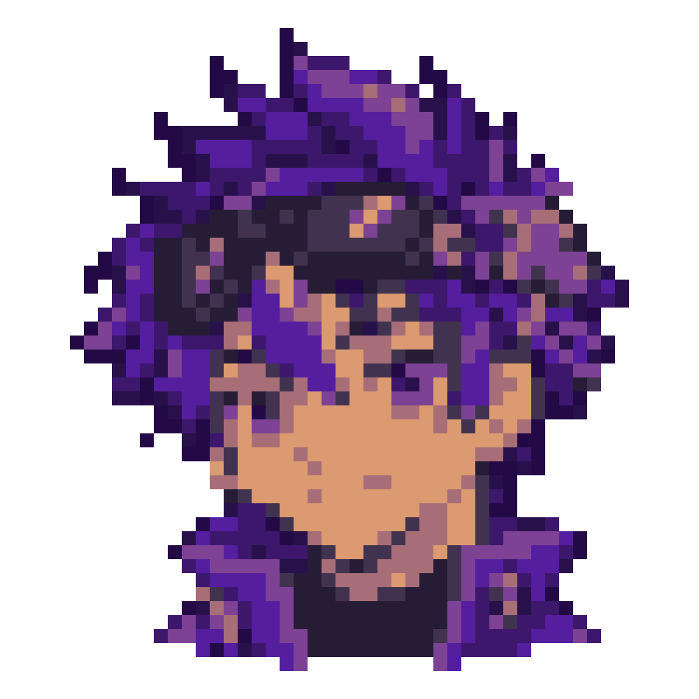 Purple-Black Goggles Boy — Youthful Anime Portraits patterns