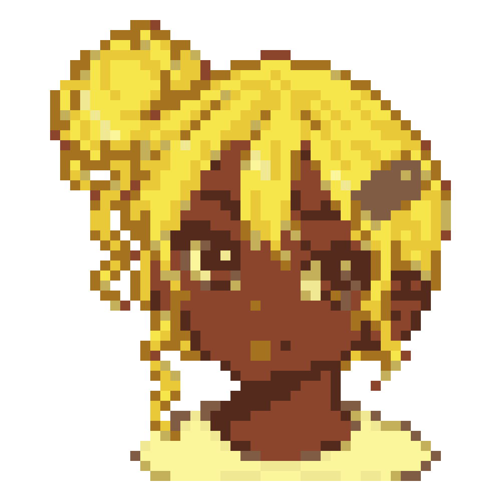 Lemon Side-Bun Girl — Youthful Anime Portraits patterns