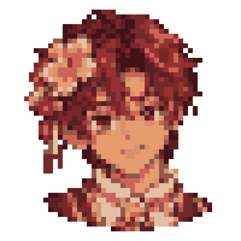 Hibiscus-Collar Boy — Youthful Anime Portraits patterns