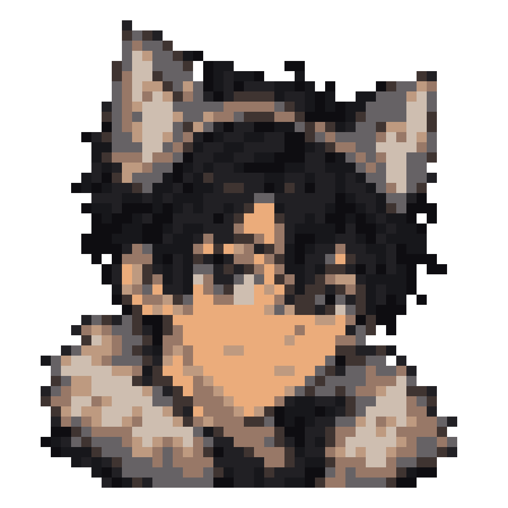 Gray Wolf-Collar Boy — Youthful Anime Portraits patterns