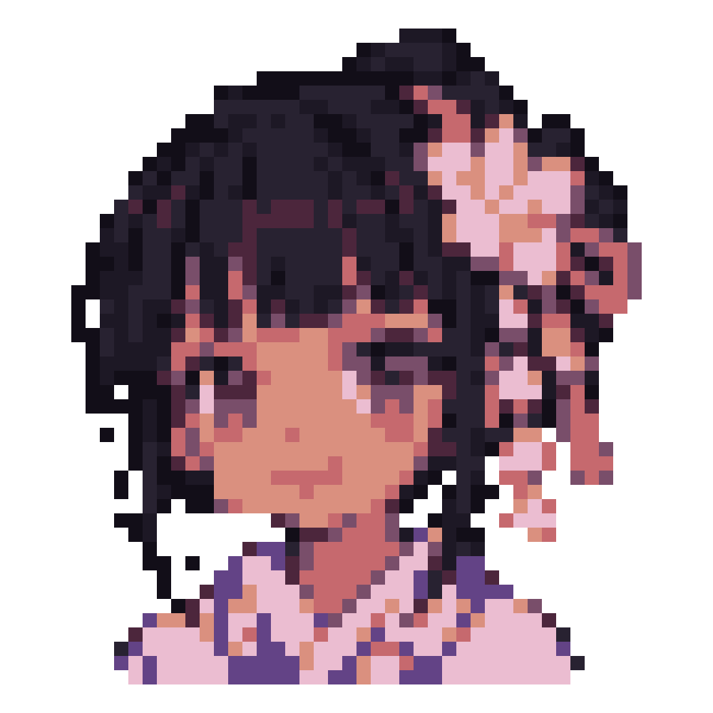 Cherry-Blossom Bow Girl — Youthful Anime Portraits patterns