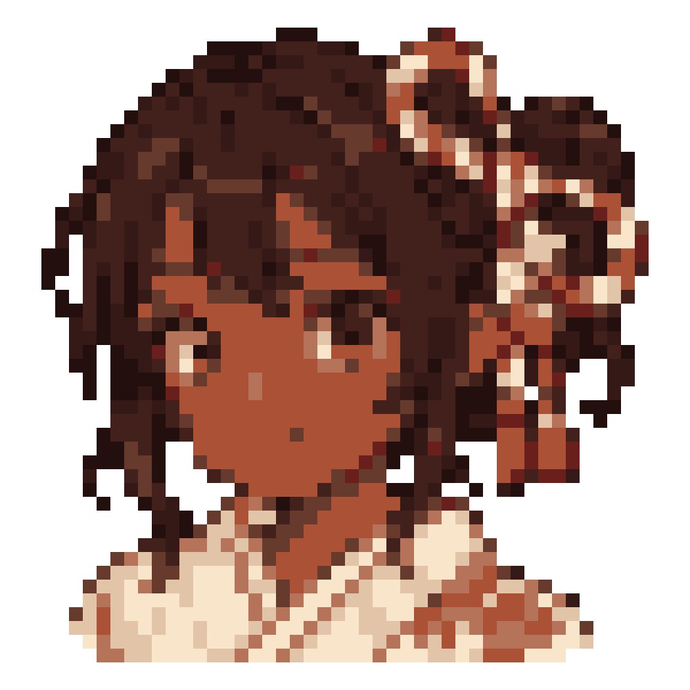 Red-and-White Cord-Bow Girl — Youthful Anime Portraits patterns