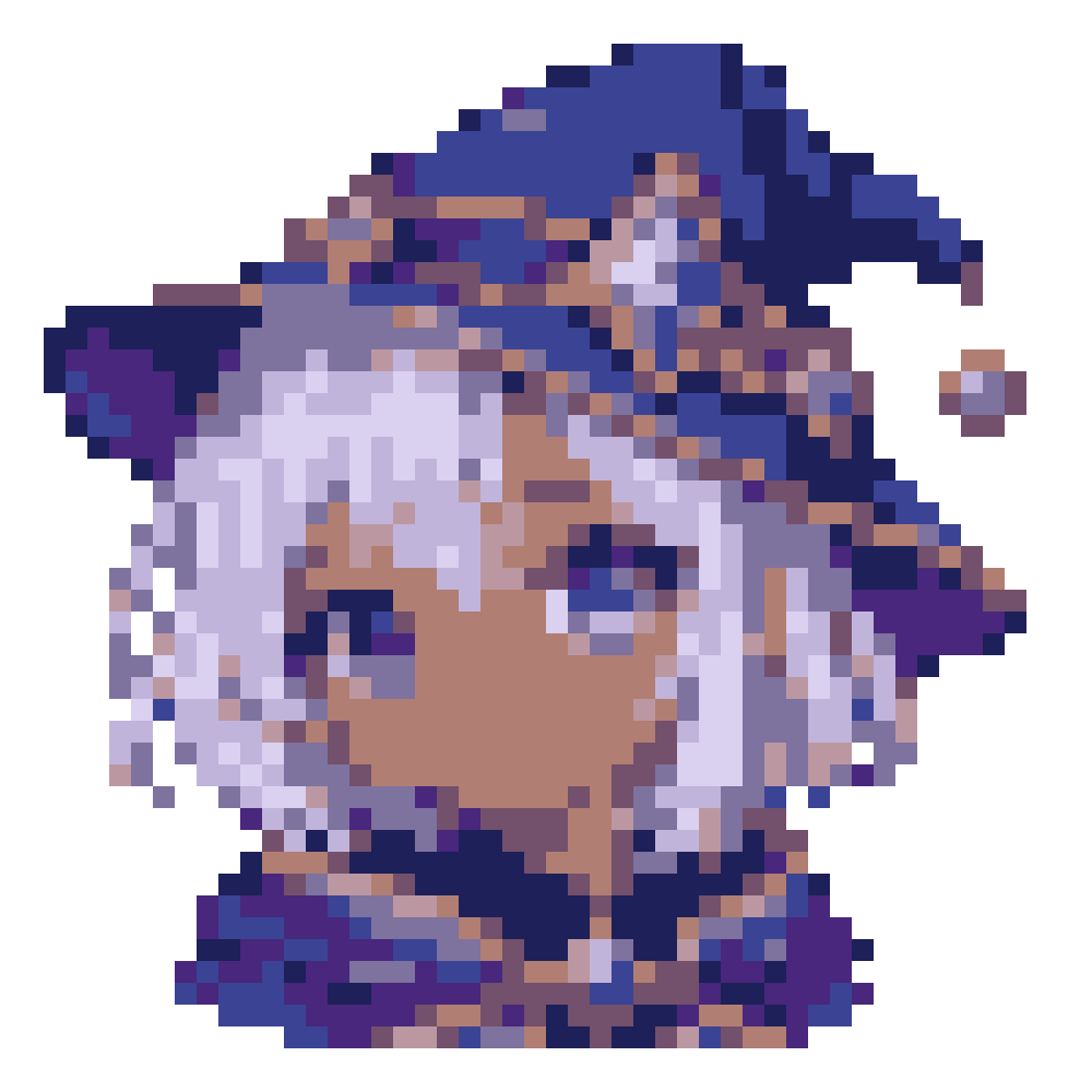 Crystal Mage-Hat Girl — Youthful Anime Portraits patterns