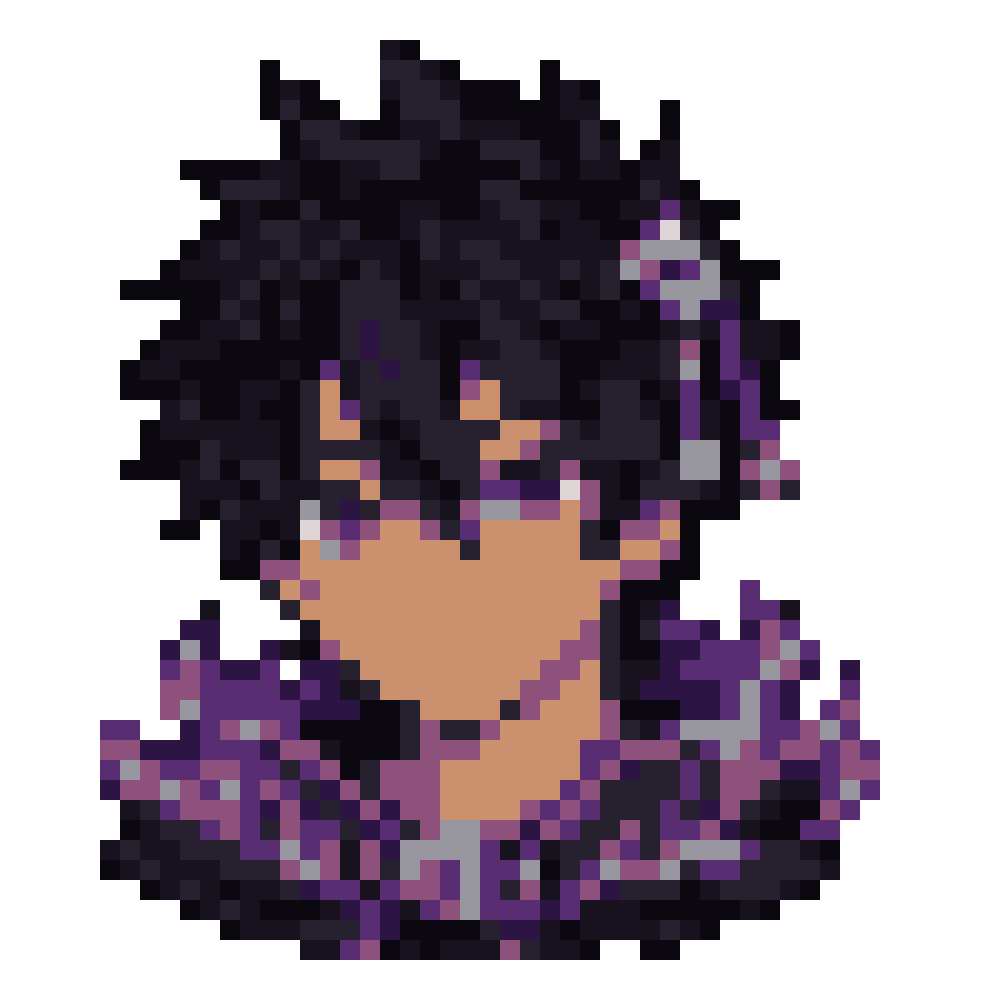 Violet-Flame Cloak Boy — Youthful Anime Portraits patterns