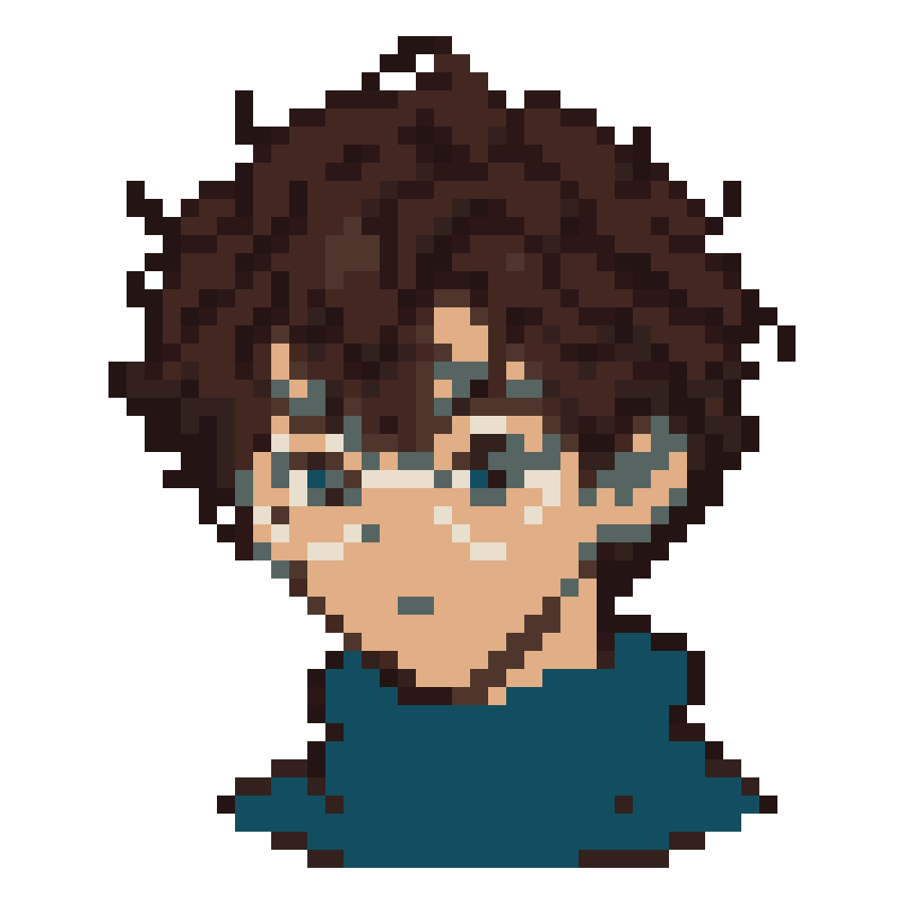 Serious Round-Glasses Boy — Youthful Anime Portraits patterns