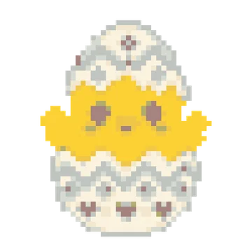 Chick in Eggshell — Festivals & Celebrations patterns