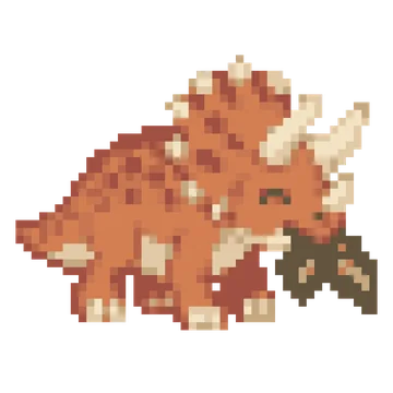Triceratops Leaf Snack — Dinosaur Park patterns