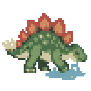 Stegosaurus Puddle Step — Dinosaur Park patterns