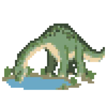 Sauropod Drinking — Dinosaur Park patterns