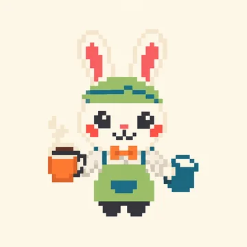 Bunny Barista — Kawaii Characters patterns