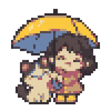 Umbrella Sharing Friend — Kawaii Characters patterns