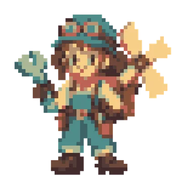 Windmill Mechanic — Kawaii Characters patterns