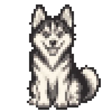 Husky Sitting — Pet Friends patterns