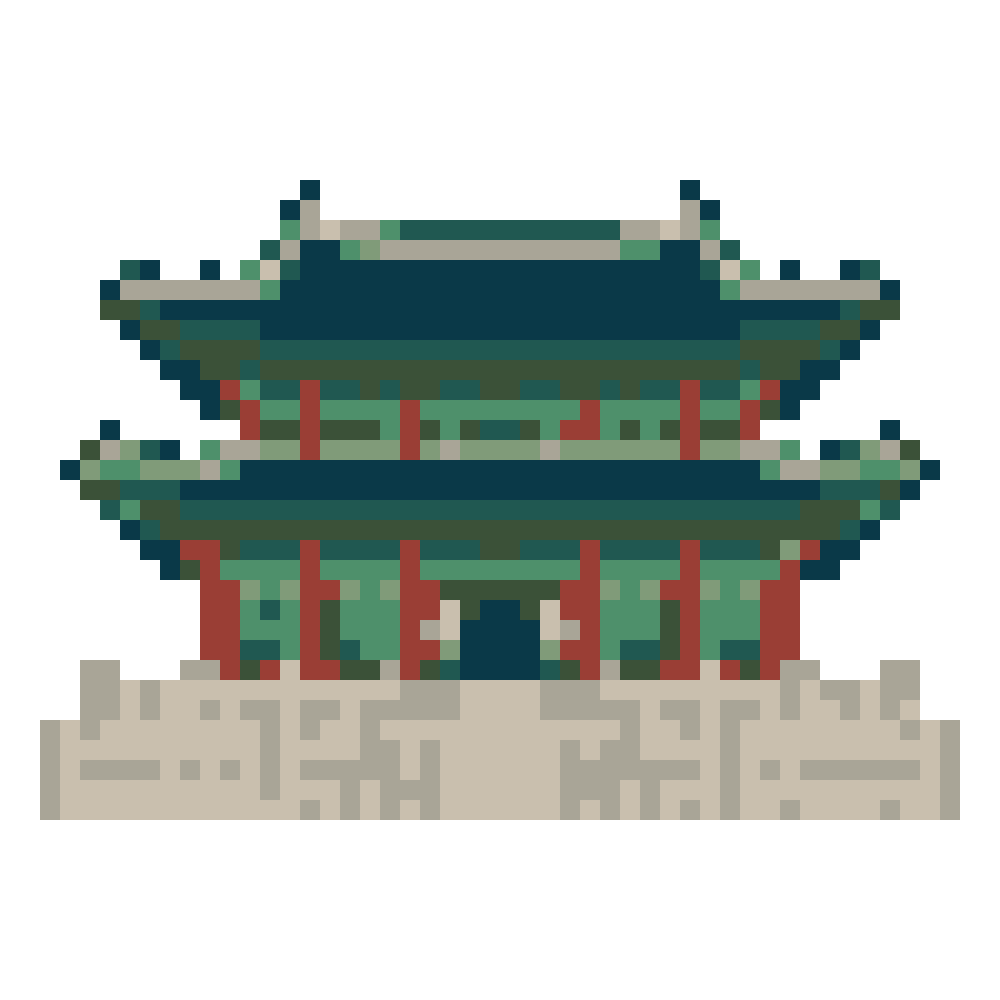 Gyeongbokgung Geunjeongjeon — Pixel World Tour patterns
