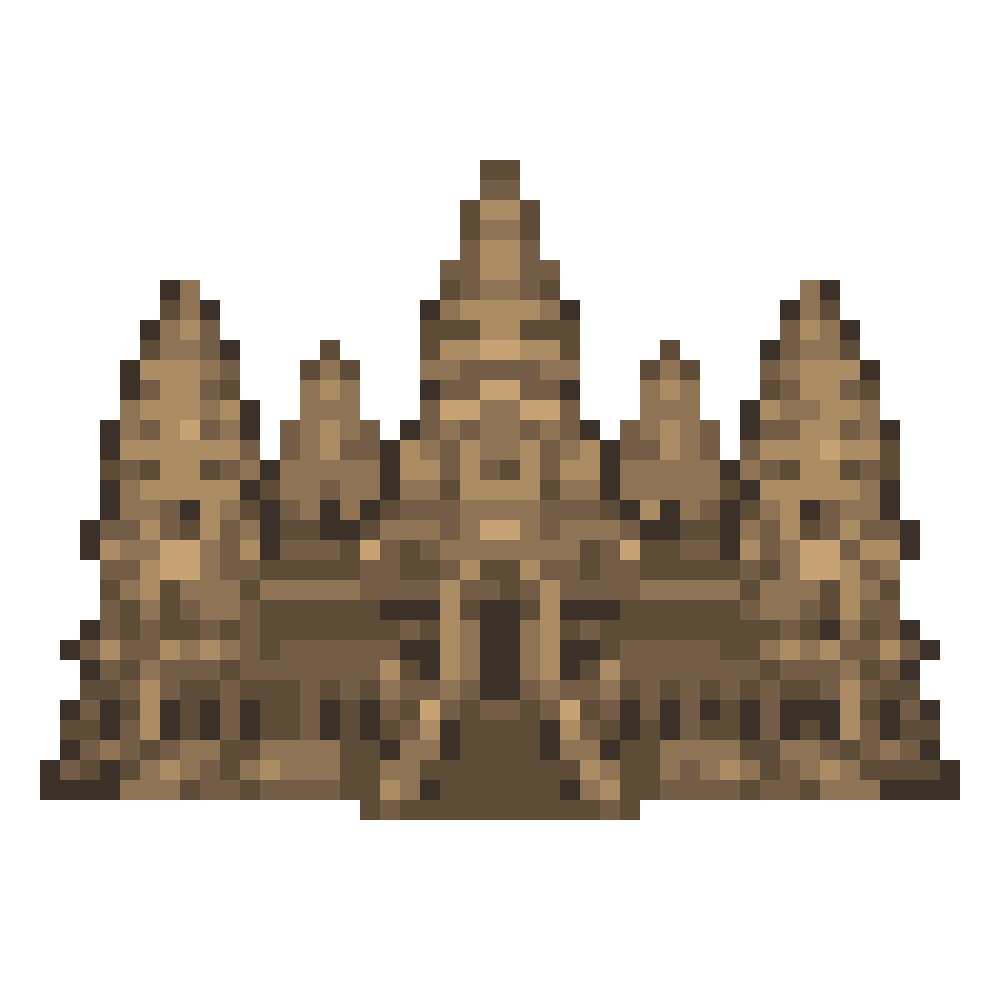 Angkor Wat — Pixel World Tour patterns