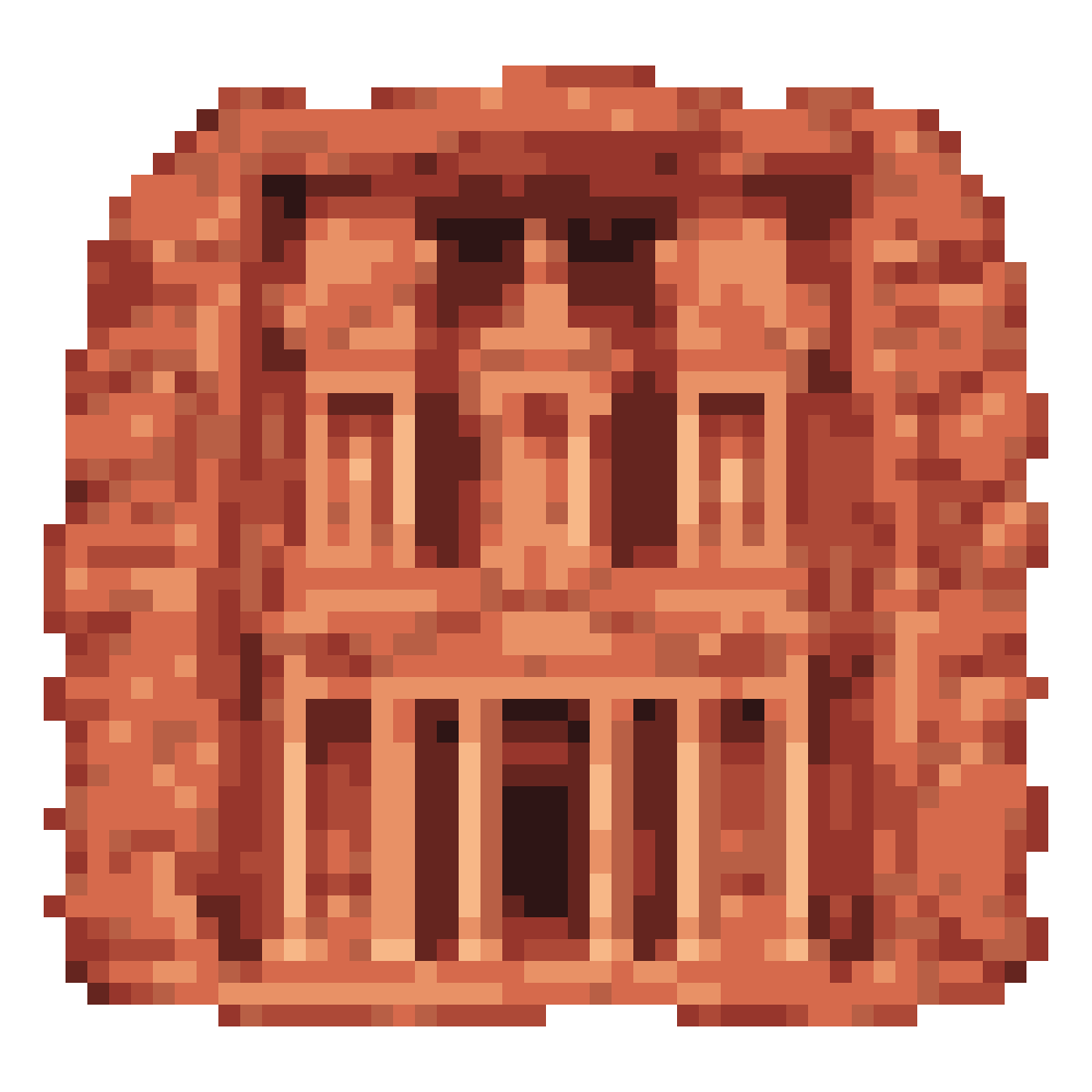 Petra Treasury — Pixel World Tour patterns