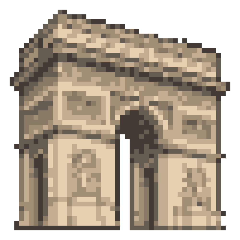 Arc de Triomphe — Pixel World Tour patterns