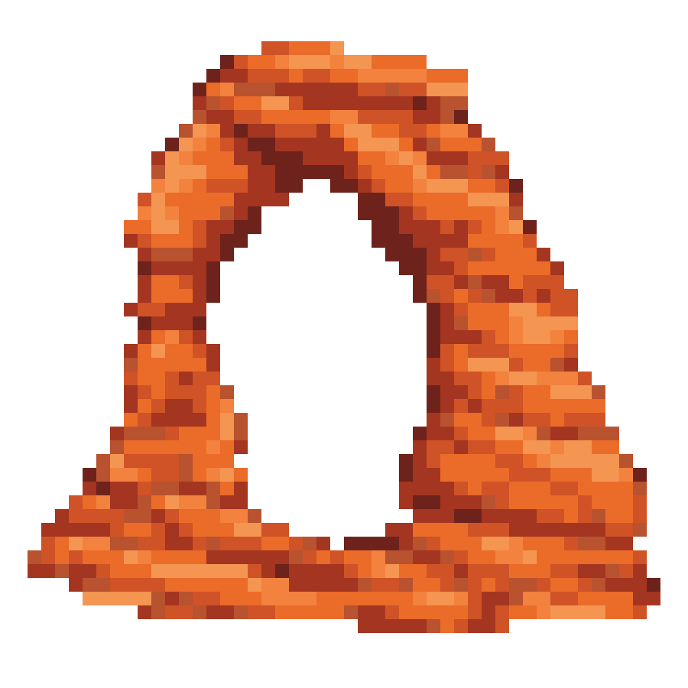 Delicate Arch — Pixel World Tour patterns