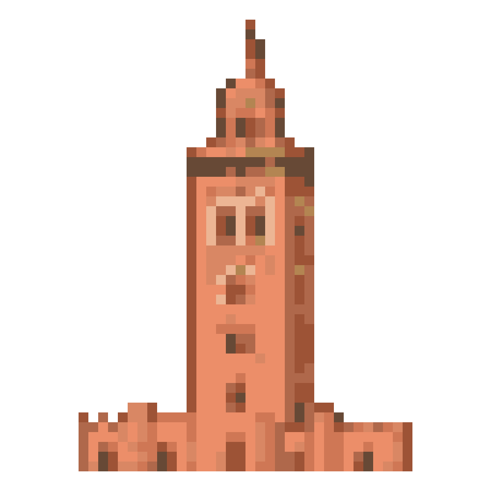 Koutoubia Minaret — Pixel World Tour patterns