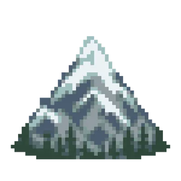 Snowy Mountain Peak — Plants & Nature patterns