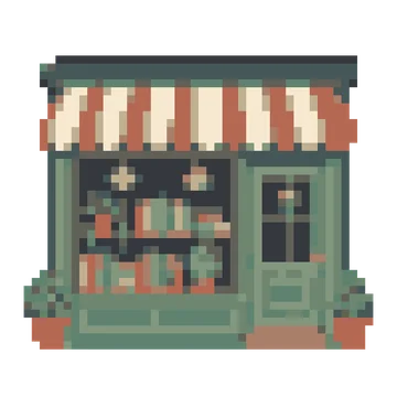 Bookshop Window — Tiny Town & Transport patterns