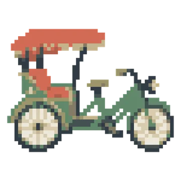 Pedal Rickshaw — Tiny Town & Transport patterns