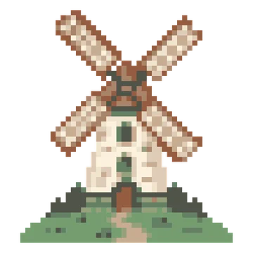 Hilltop Windmill — Tiny Town & Transport patterns