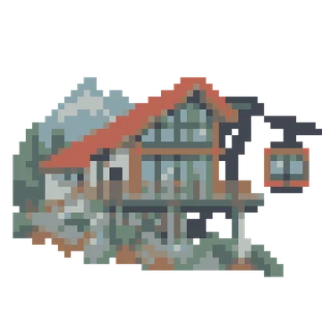 Mountain Cable Car Station — Tiny Town & Transport patterns